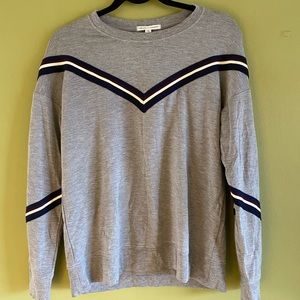 Embellished grey crew neck sweatshirt